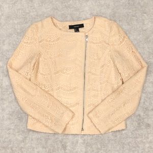 FOREVER 21 Lace Bomber Jacket
